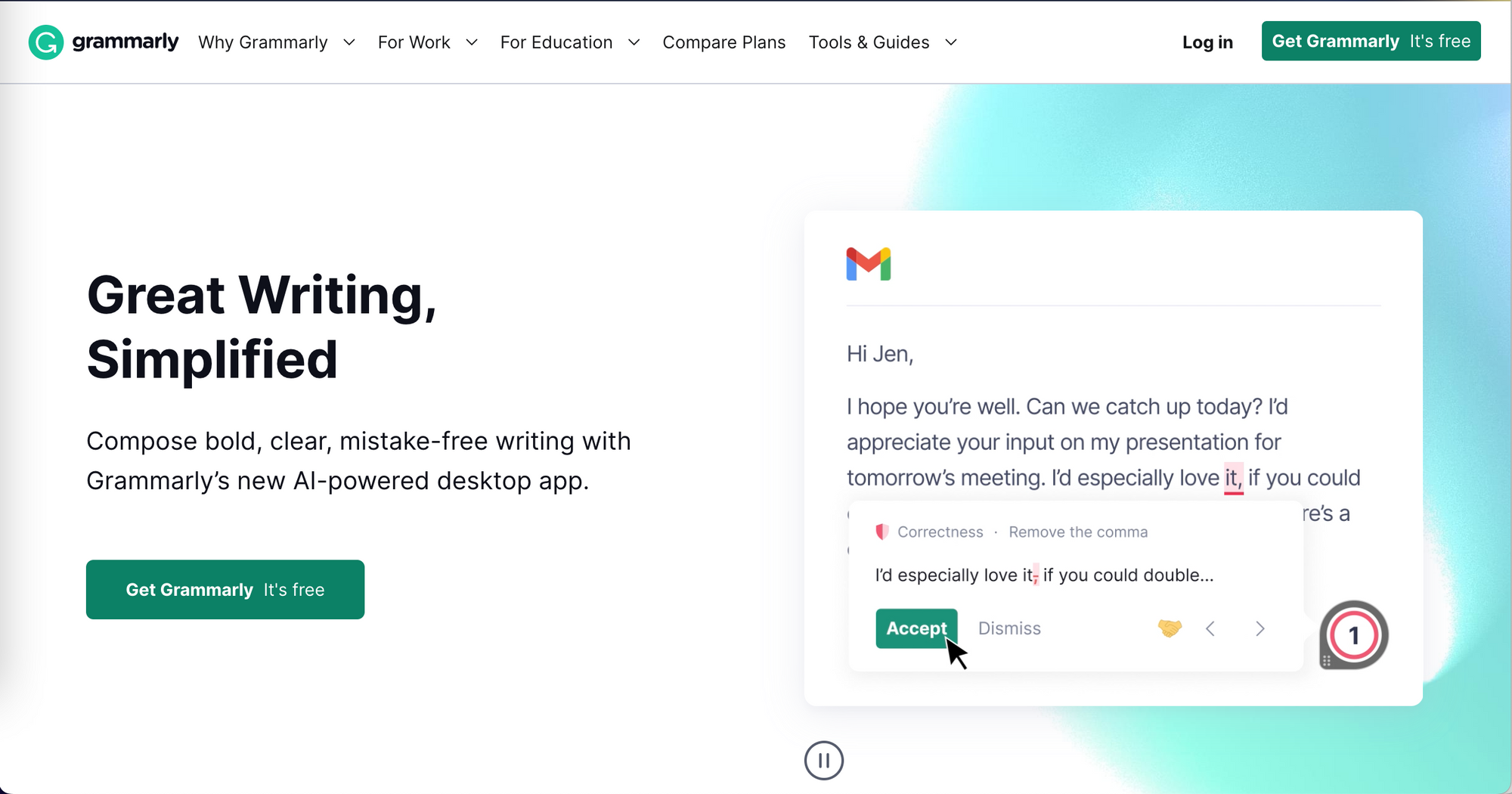 Get writing with Grammarly 