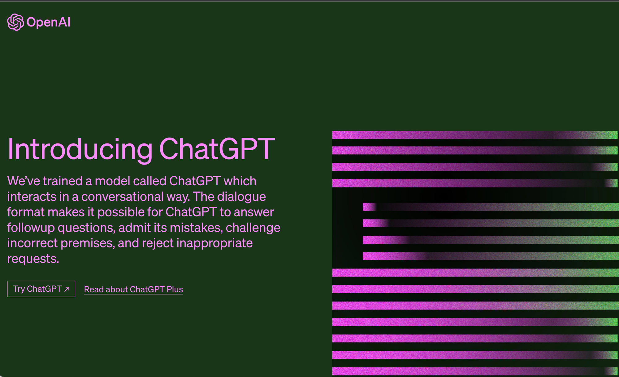 Try ChatGPT today